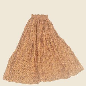 Long Comfortable Rayon Flowy Skirt Vintage S 2